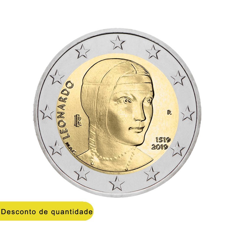 Italy 2019 2€ Leonardo da Vinci