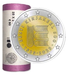 Estonie 2025 2€ Langue Écrite ROULEAU