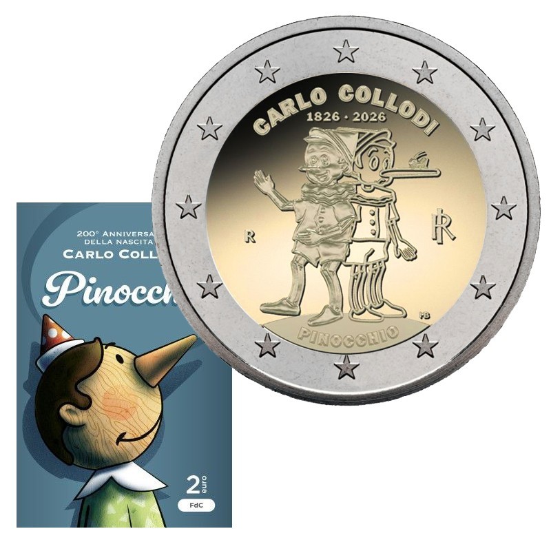 Italy 2026 2€ Pinocchio Coincard