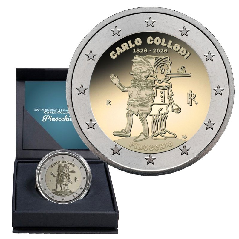 Italy 2026 2€ Pinocchio Reverse PROOF