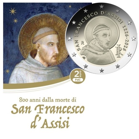 Italia 2026 2€ Asís Coincard