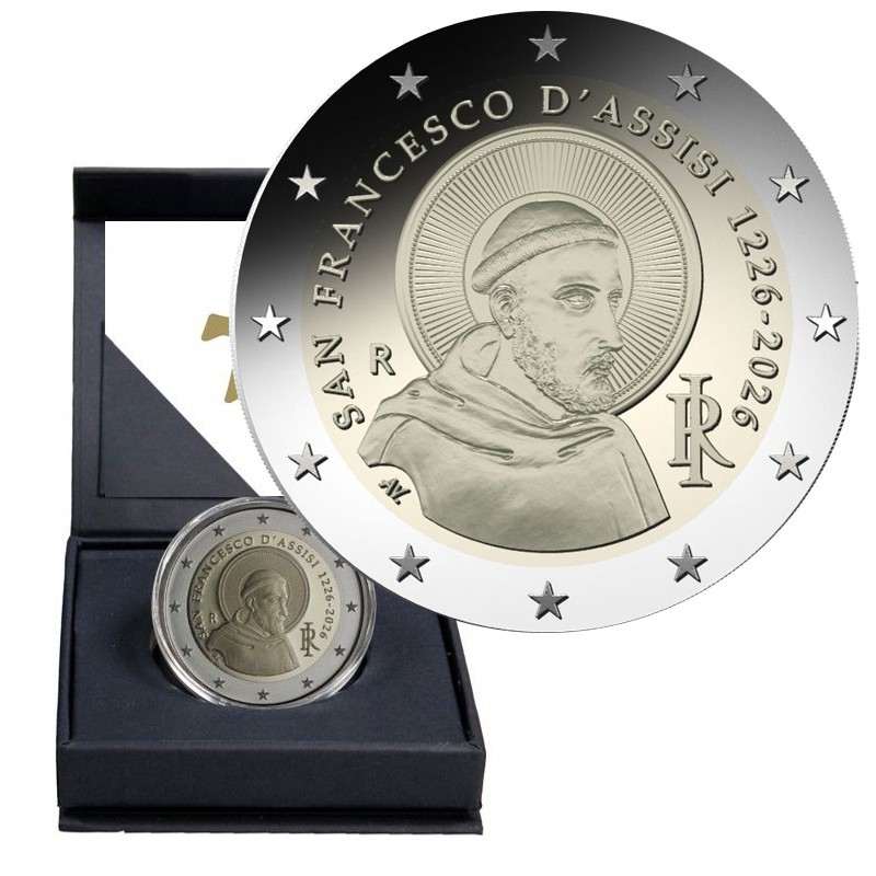 Itália 2026 2€ Assis REVERSE PROOF